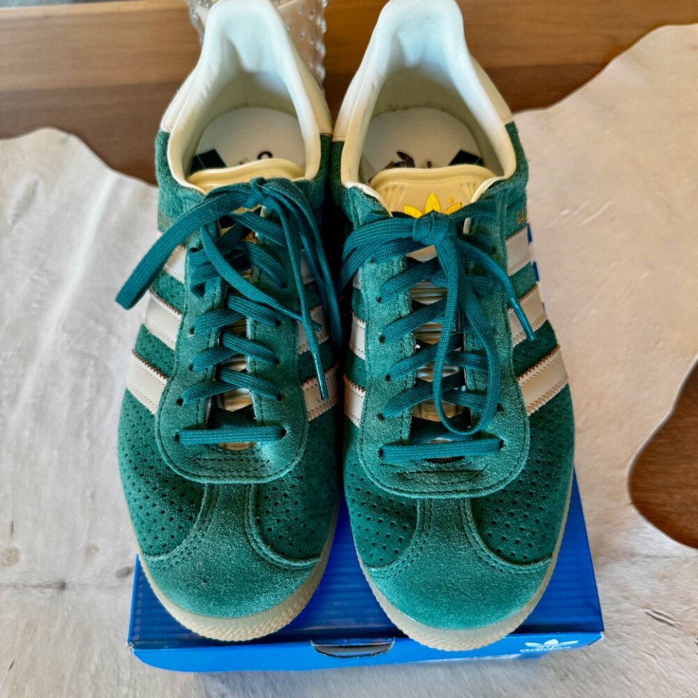 Adidas Originals Gazelle Green Suede Sneakers Women’s 9 With Box - Picture 2 of 7